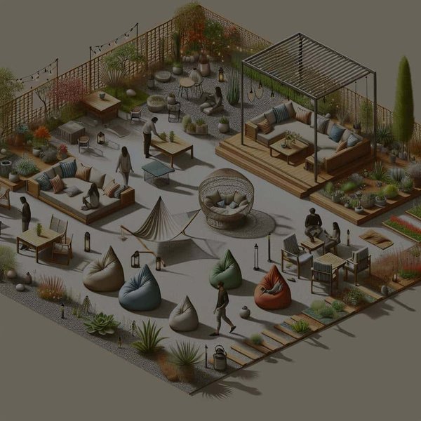 Comment aménager un espace détente dans un jardin sans herbe?