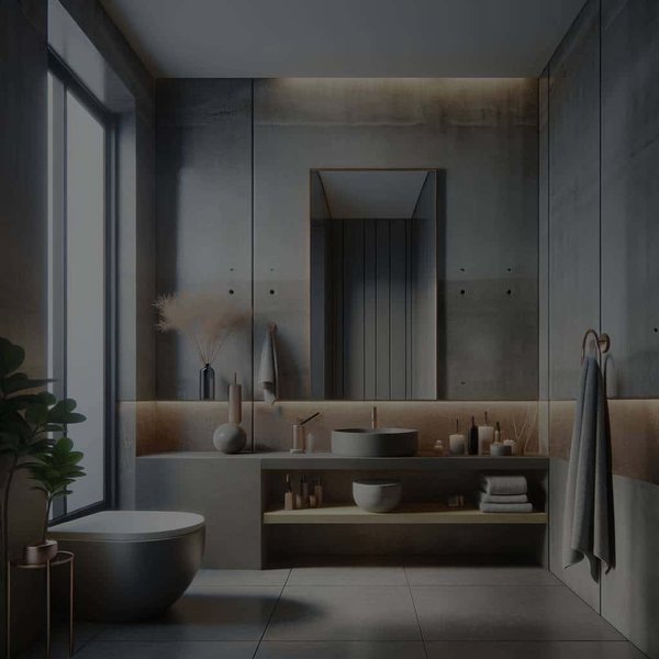 Quelles alternatives au carrelage pour un mur de salle de bain à l'aspect béton ciré?