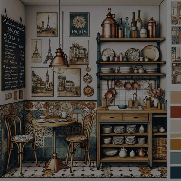 Comment créer une ambiance bistrot parisien dans une cuisine étroite?